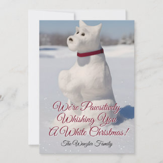 Tarjeta Festiva Diseño Snow Snowdog
