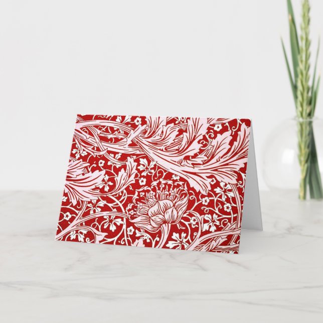 Tarjeta Festiva Diseño William Morris, Arcadia (Anverso)