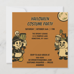 Tarjeta Festiva Disfraz de monstruo irónico para fiesta de Hallowe