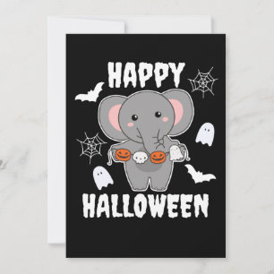 Tarjeta Festiva Disfraz de murciélago de calabaza de Halloween fel