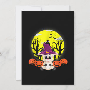 Tarjeta Festiva Disfraz divertida de Halloween con calabaza de cab