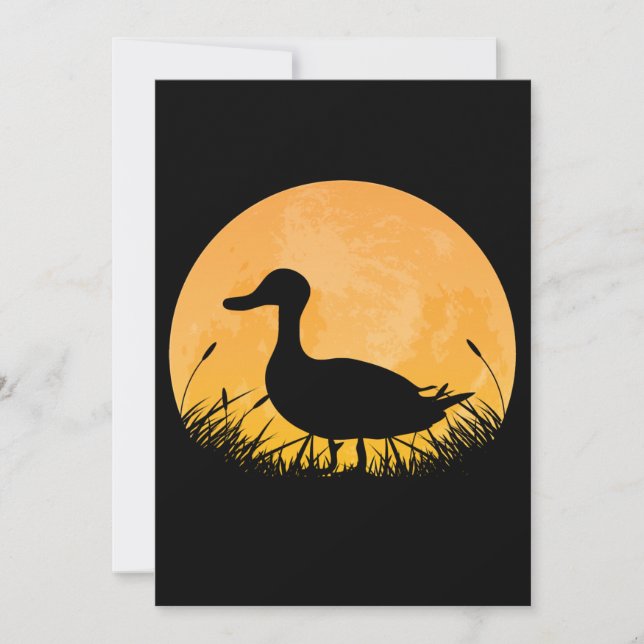 Tarjeta Festiva Disfraz fácil de Halloween para patos Mallard Dipp (Anverso)