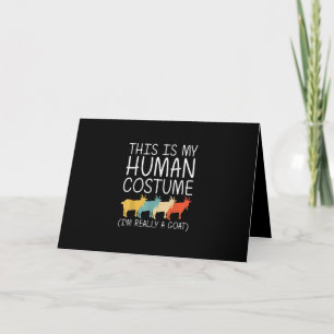 Tarjeta Festiva Disfraz humano de Cabra Halloween