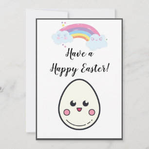 Tarjeta Festiva Disfruta de la deliciosa fiesta de Pascua Kawaii E
