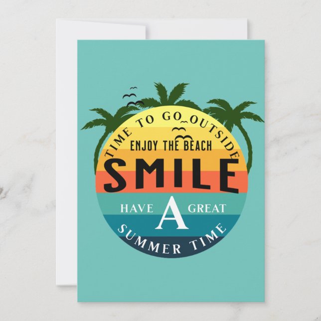 Tarjeta Festiva Disfruta de un gran verano (Anverso)