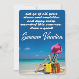 Tarjeta Festiva Disfruta de unas vacaciones de verano en la playa 