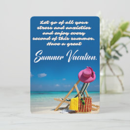 Tarjeta Festiva Disfruta de unas vacaciones de verano en la playa 