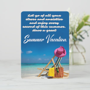 Tarjeta Festiva Disfruta de unas vacaciones de verano en la playa