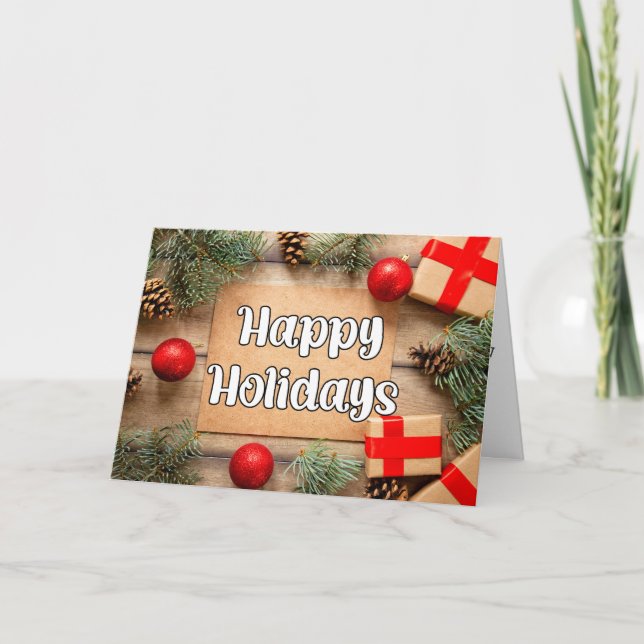 Tarjeta Festiva Disfruta de unas vacaciones felices y de un año nu (Anverso)