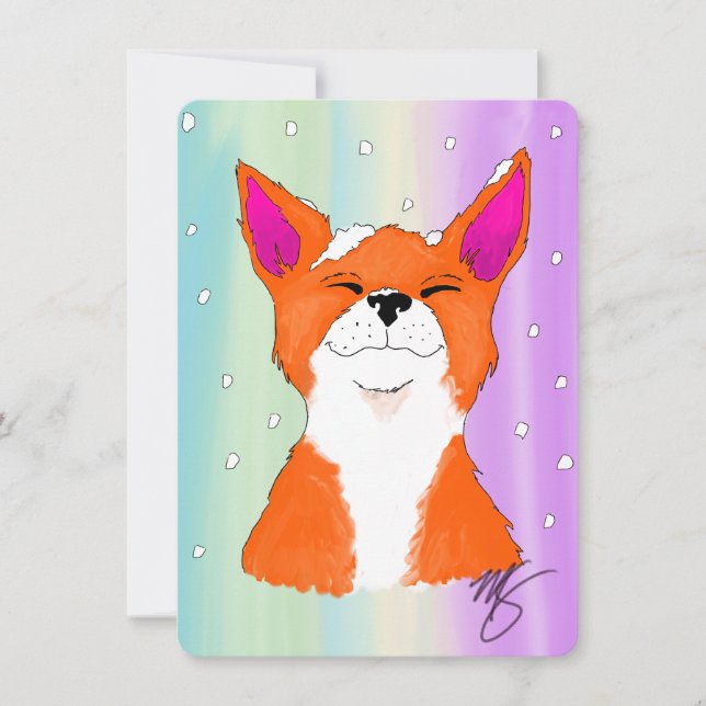 Tarjeta Festiva ¡Disfrutando de la Nieve! (Anverso)