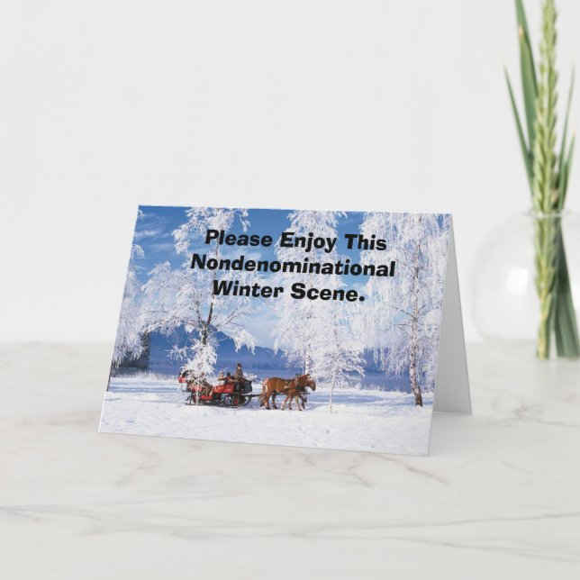 Tarjeta Festiva Disfrute por favor de esta escena (Anverso)