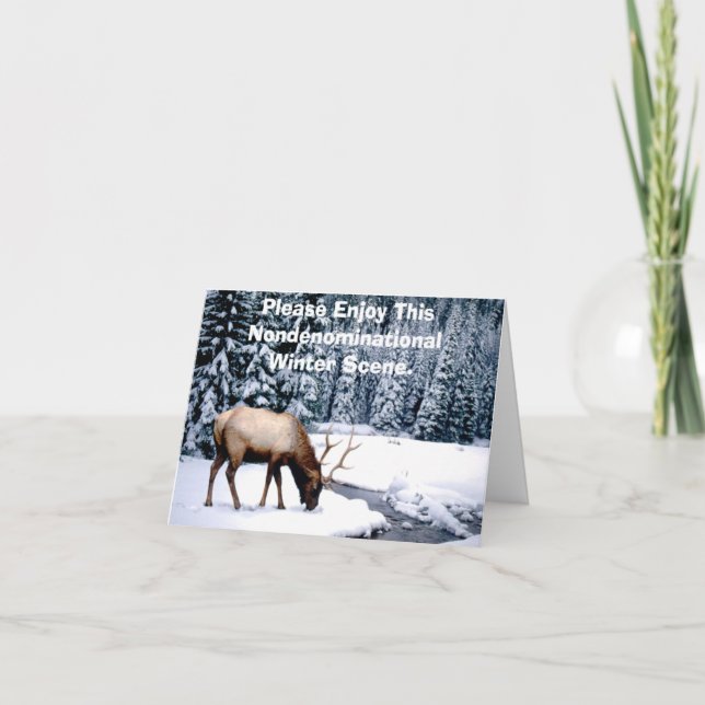 Tarjeta Festiva Disfrute por favor de esta escena (Anverso)