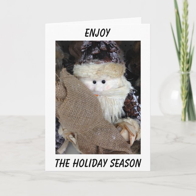 TARJETA FESTIVA DISFRUTE TAMBIÉN DE LAS VACACIONES Y DEL AÑO NUEVO (Anverso)