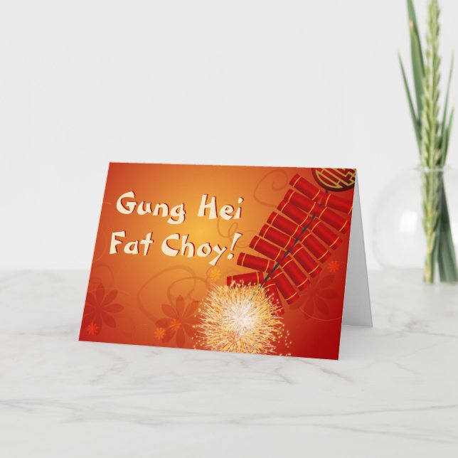 Tarjeta Festiva Disparadores de Año Nuevo de China (Anverso)