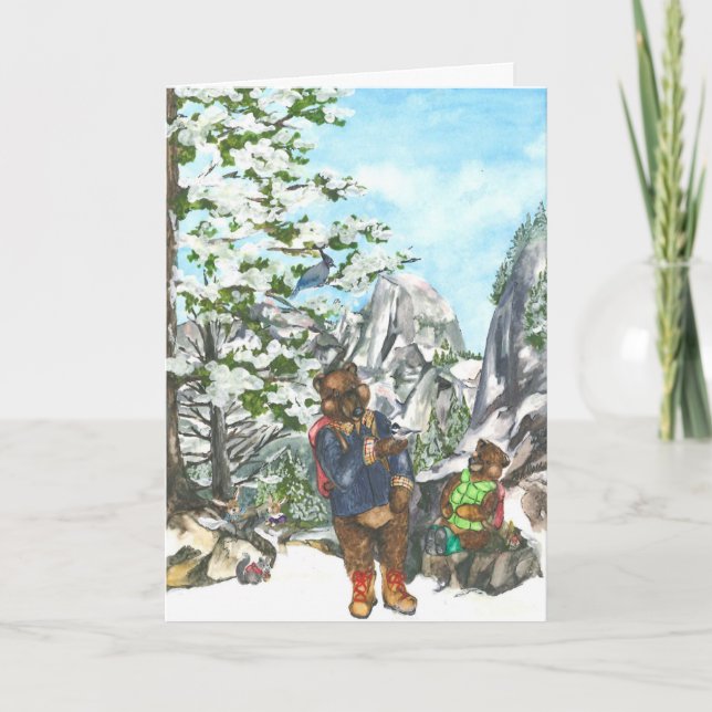 Tarjeta Festiva Distribución de las bendiciones de Yosemite (Anverso)