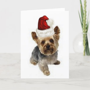 Tarjeta Festiva Ditzy Dogs~Notecard~Yorkie~Navidades originales