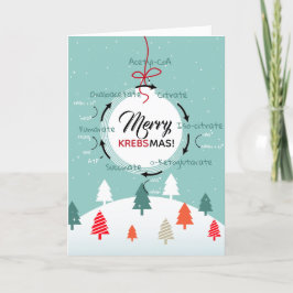 Tarjeta Festiva Diversión de profesor de Navidades de ciclo de Kre