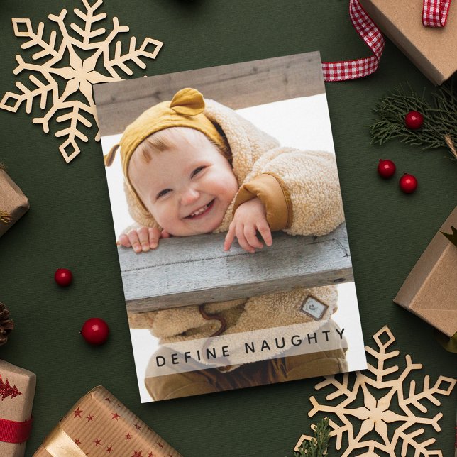 Tarjeta Festiva Diversión Definir traviesa | Navidades fotográfico (Subido por el creador)