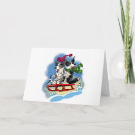 Tarjeta Festiva Diversión en la nieve