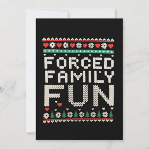 Tarjeta Festiva Diversión Familiar Forzada Sarcástica Navidades Fe