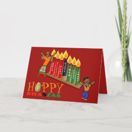 Tarjeta Festiva Diversión Feliz KWANZAA 7 Principios Personalizado