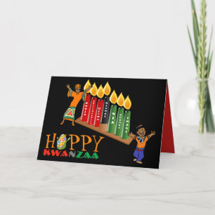 Tarjeta Festiva Diversión Feliz KWANZAA 7 Principios Personalizado