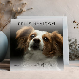 Tarjeta Festiva Diversión Feliz Navidog | Navidades de fotografía