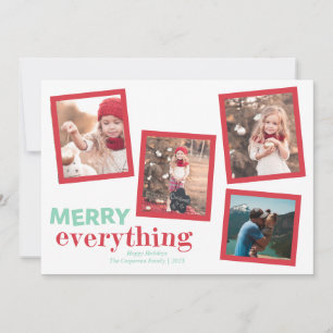 Tarjeta Festiva Diversión para 4 fotos Feliz todo