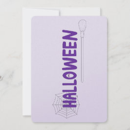 Tarjeta Festiva Diversión y brujería Purple Halloween Typography A