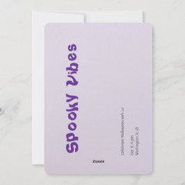 Tarjeta Festiva Diversión y brujería Purple Halloween Typography A