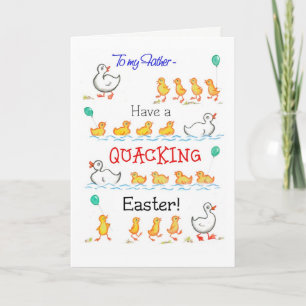 Tarjeta Festiva Diversos bobos de pascua, para padre