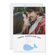 divertida ballena te encanta foto de San Valentín/