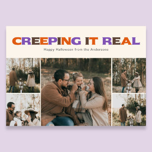 Tarjeta Festiva Divertida foto de Halloween Creeping It Real 