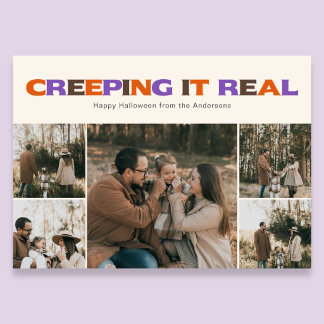 Tarjeta Festiva Divertida foto de Halloween Creeping It Real 