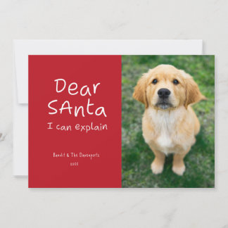 Tarjeta Festiva Divertida Querido Santa Puedo Explicar Foto de Mas