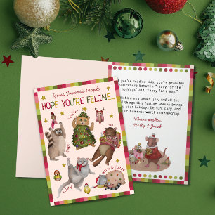 Tarjeta Festiva Divertida y colorida esperanza de ser Navidades fe