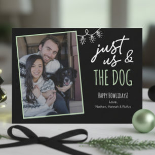 Tarjeta Festiva Divertidas Justo Nosotros & El Perro Vacaciones De