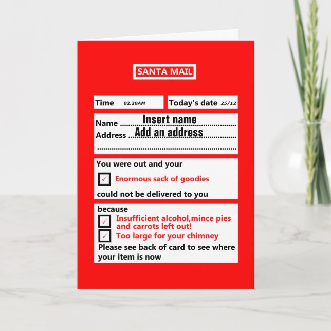 Tarjeta Festiva Divertidas navidades de personalizable (Anverso)