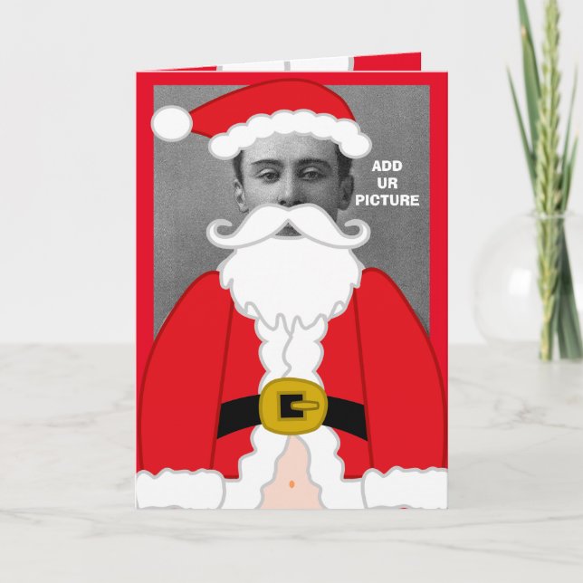 Tarjeta Festiva Divertidas navidades personalizadas. (Anverso)
