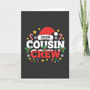Tarjeta Festiva Divertido 2026 Equipo de Primos Reunión Familiar N