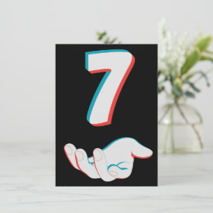 Tarjeta Festiva Divertido 67 Seis Siete Meme Pareja Combinación