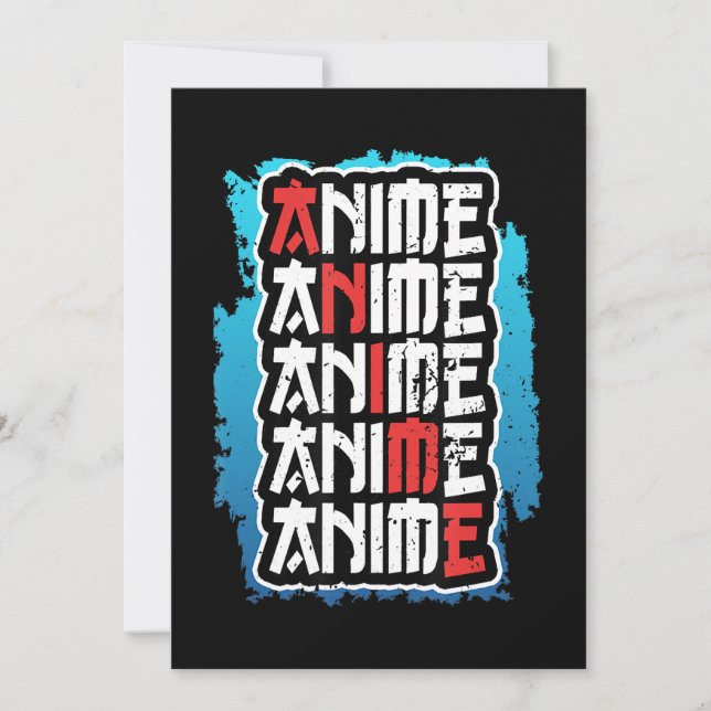 Tarjeta Festiva divertido amante de anime cita cosplay otaku weeb  (Anverso)