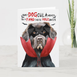 Tarjeta Festiva Divertido conde de perros honrados de Terranova DO