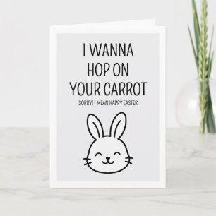 Tarjeta Festiva Divertido conejo de Pascua Adulto para esposa de m