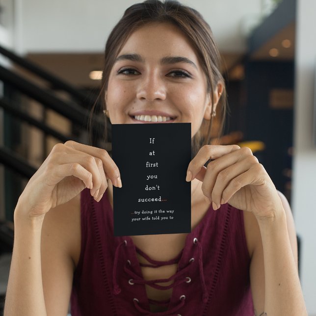 Tarjeta Festiva Divertido consejo sabio para el marido Hombres Hum (Funny Sage Wisdom Advice for Husband Him Men Humor Holiday Card)