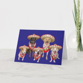 Tarjeta Festiva Divertido cumpleaños español de un grupo