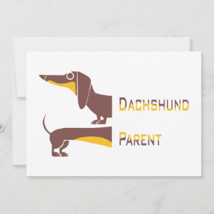 Tarjeta Festiva Divertido dachshund lindo para padres de perros la