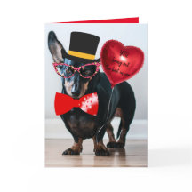 Divertido Dachshund Personalizado de San Valentín