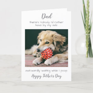Tarjeta Festiva Divertido Día del Padre de los Padres Mascotas Per