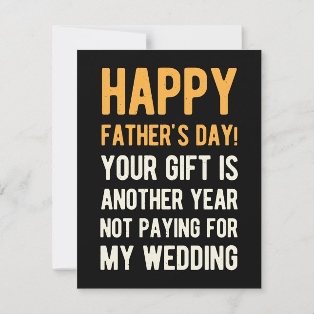 Tarjeta Festiva Divertido Día feliz del padre (Anverso)